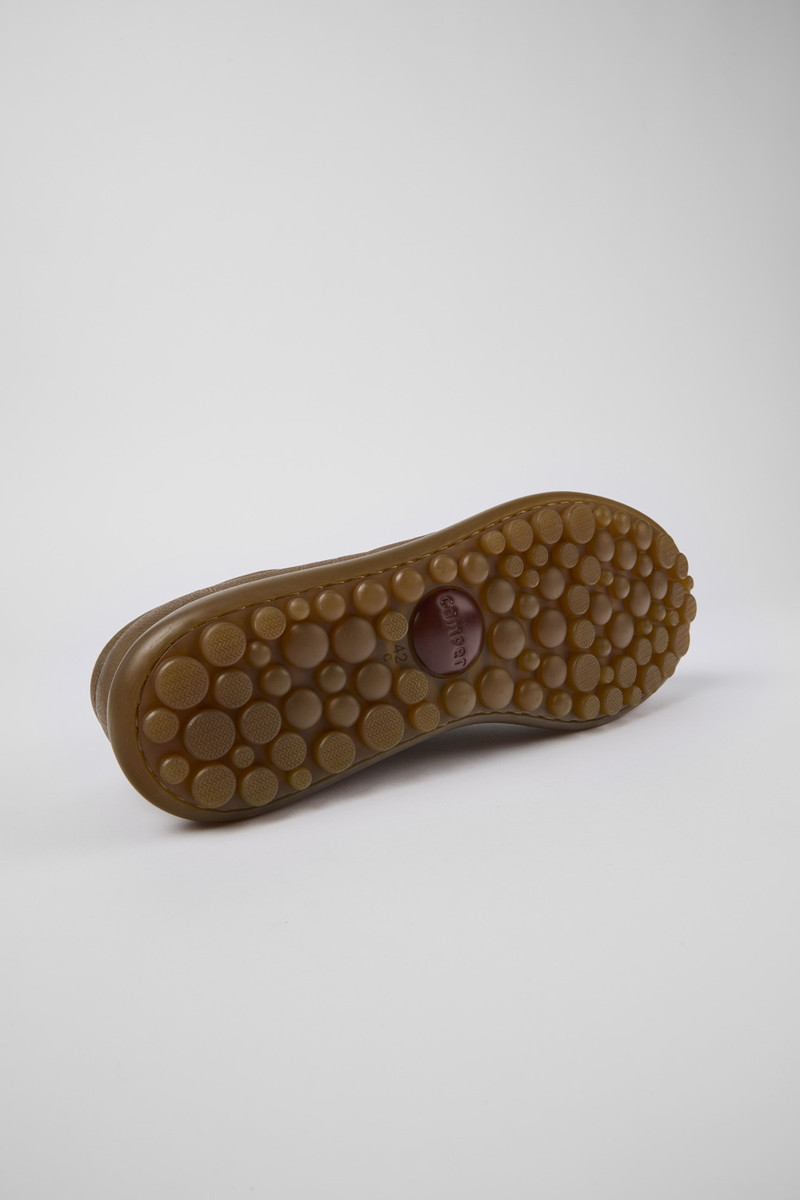 Brown Leather Oxford Sneaker for Men 5
