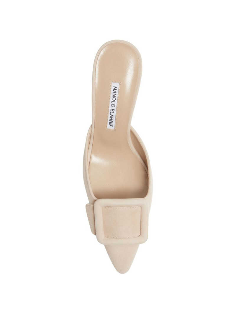 buckle-detail suede mules 4