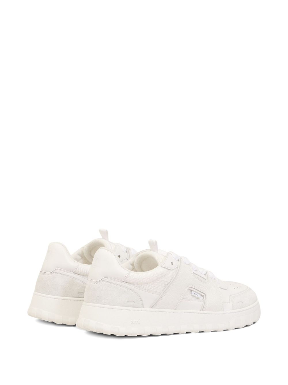 leather suede lace-up sneakers - 3