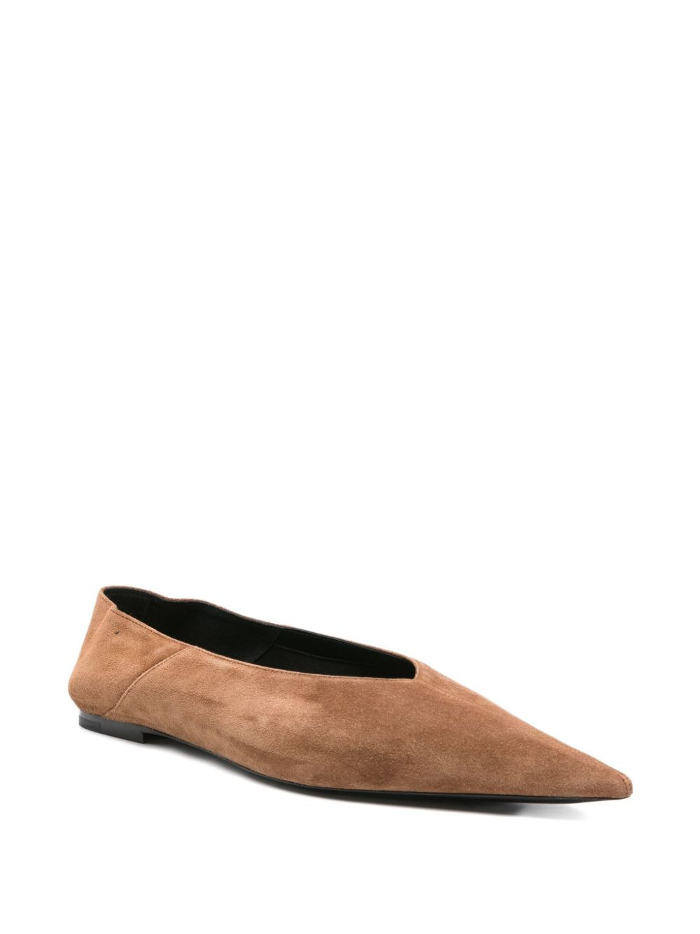 pointed-toe suede ballet flats - 2