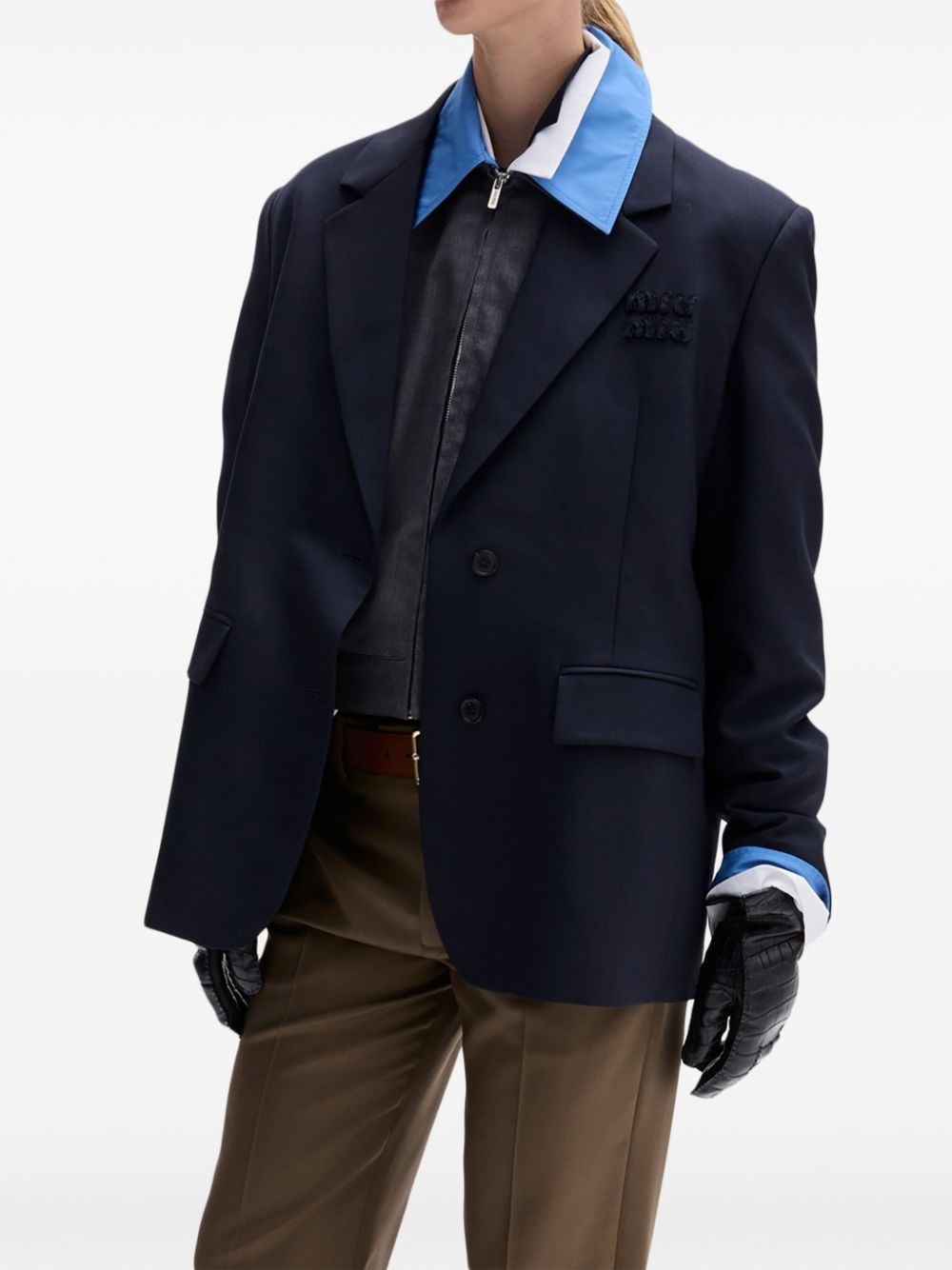 gabardine-weave bomber jacket - 4