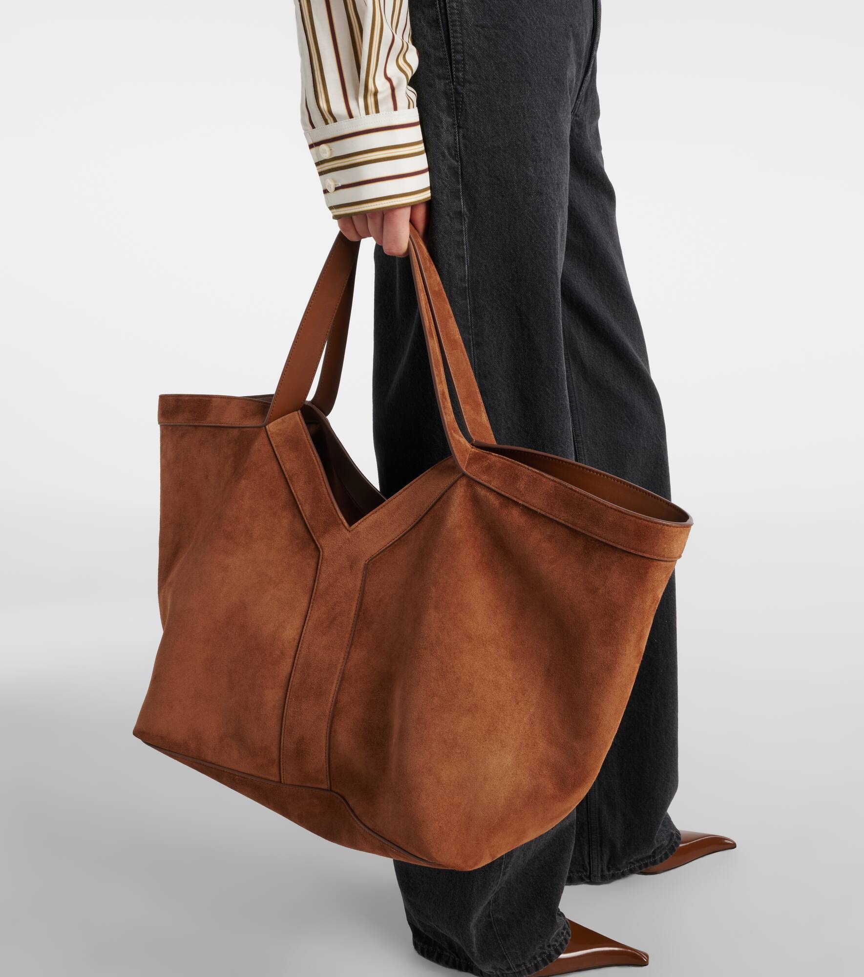 Y suede tote bag - 2
