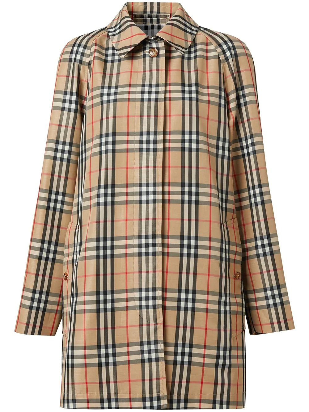 vintage check car coat - 1