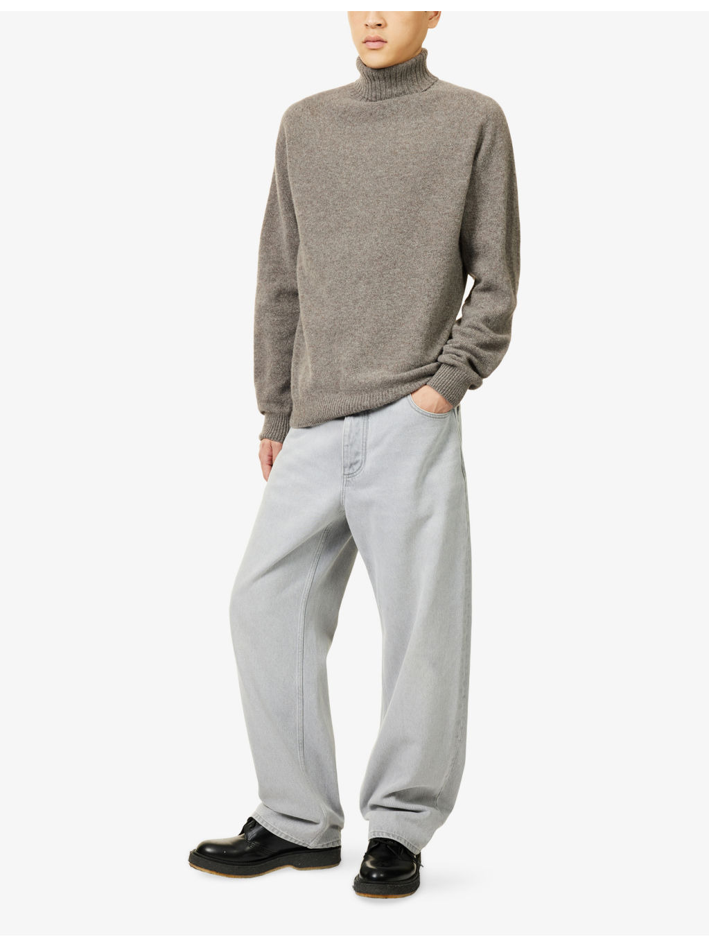 Roll Neck Wool Knitted Jumper - 2