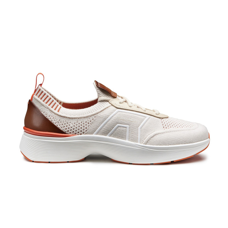 Men's white stretch knit Easy Bounce sneaker 1