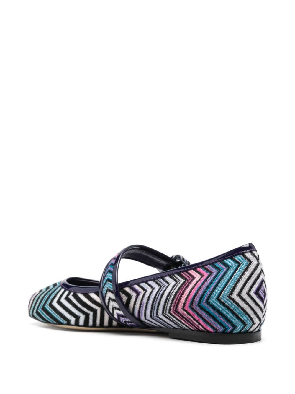 zigzag-woven ballet flats - 3