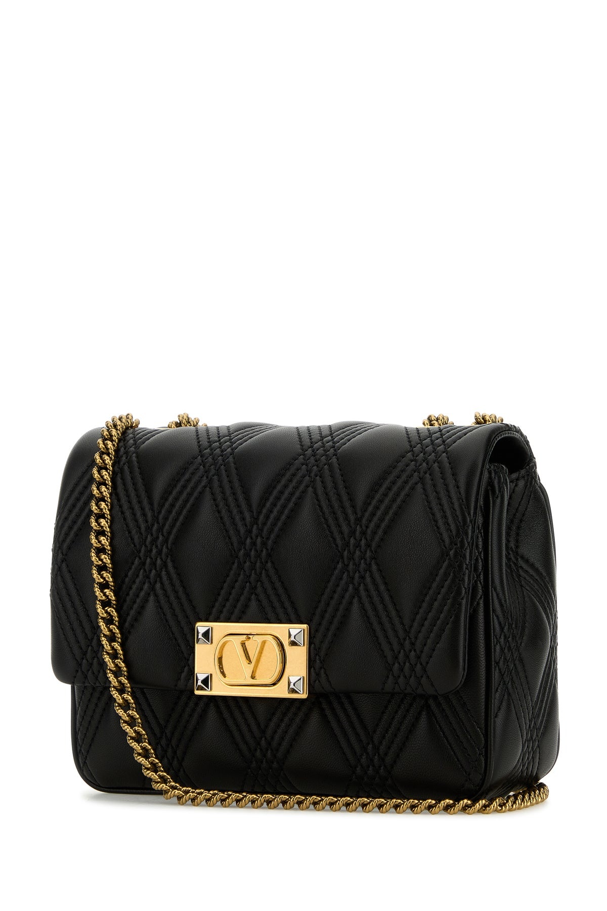 Black nappa leather medium Quiltie 67 shoulder bag - 2