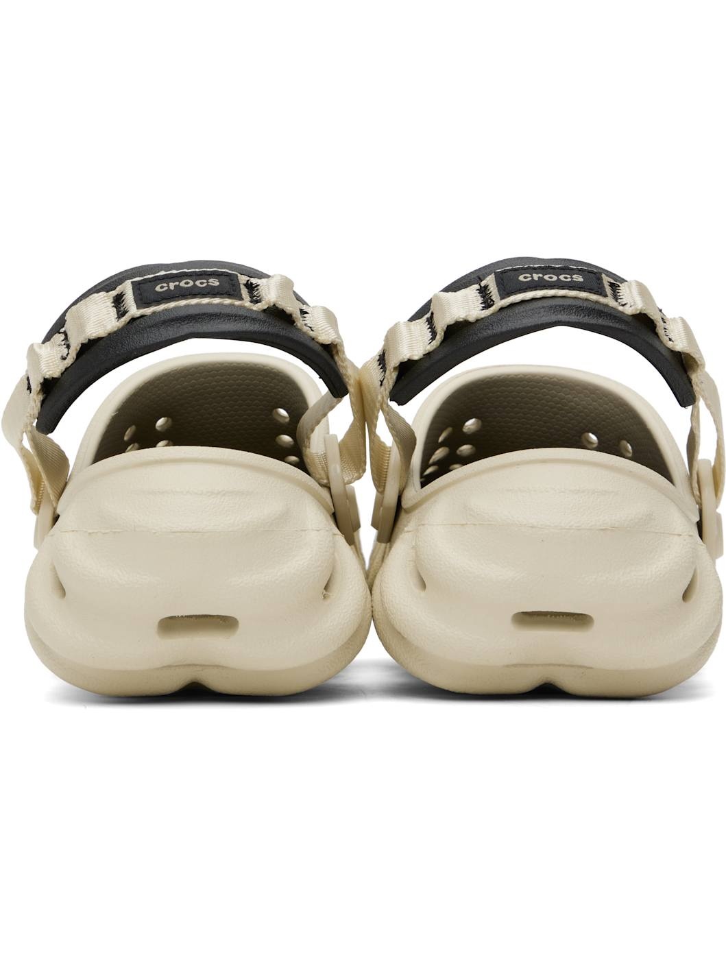 Beige & Black Echo Clogs - 2