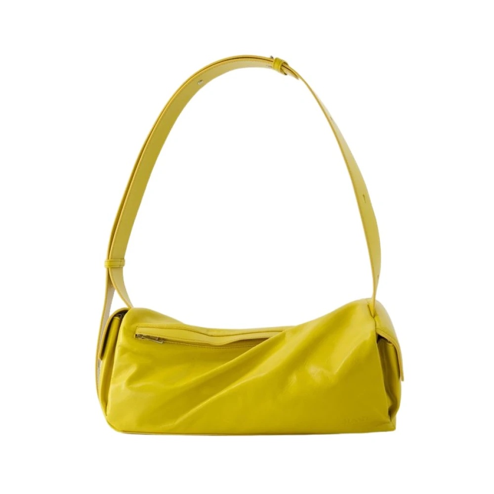 SUNNEI LABAULETTO LEATHER SHOULDER BAG - YELLOW | miinto
