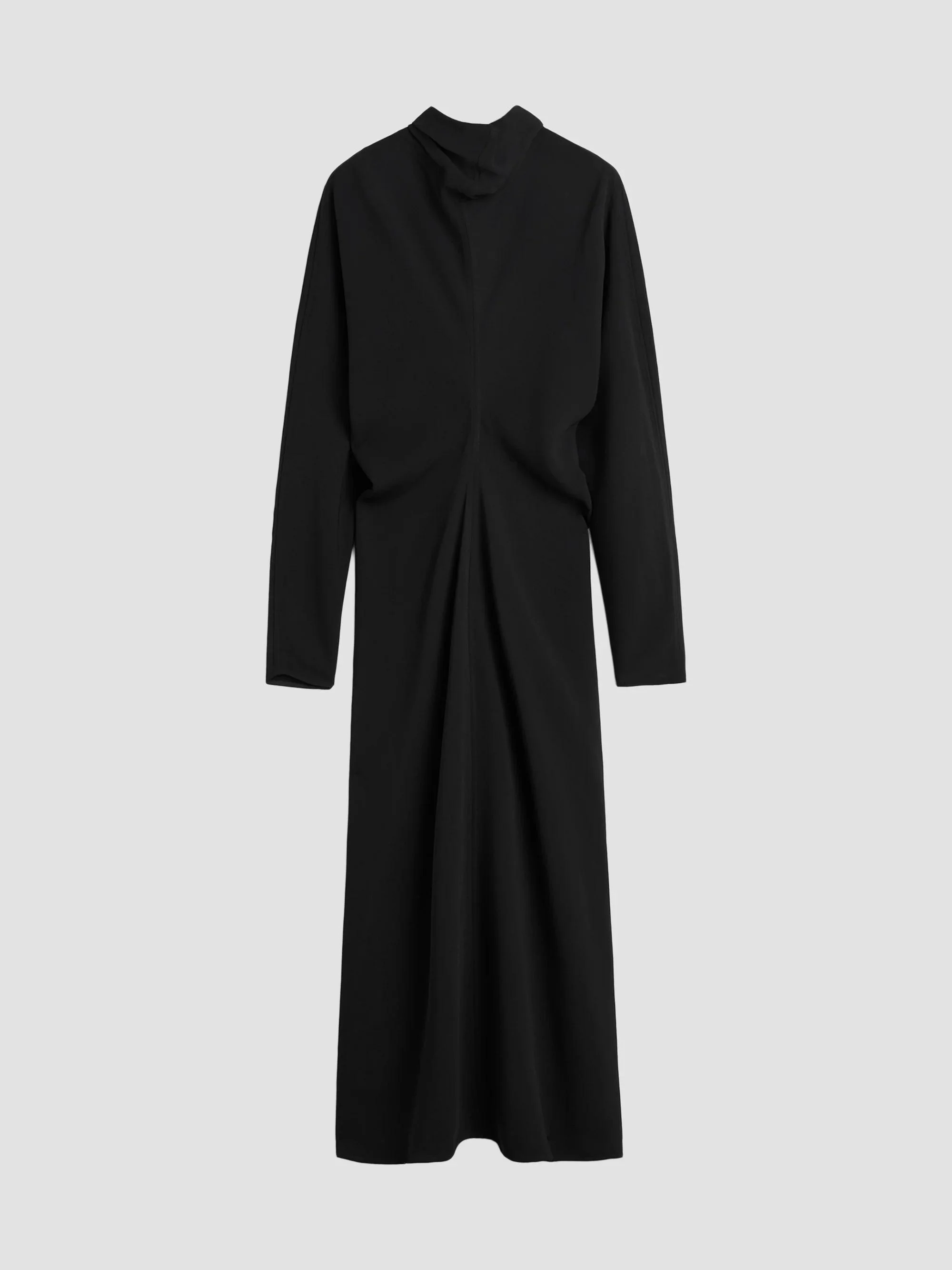 Women's Slouch Waist Scarf Dress - Black - 1