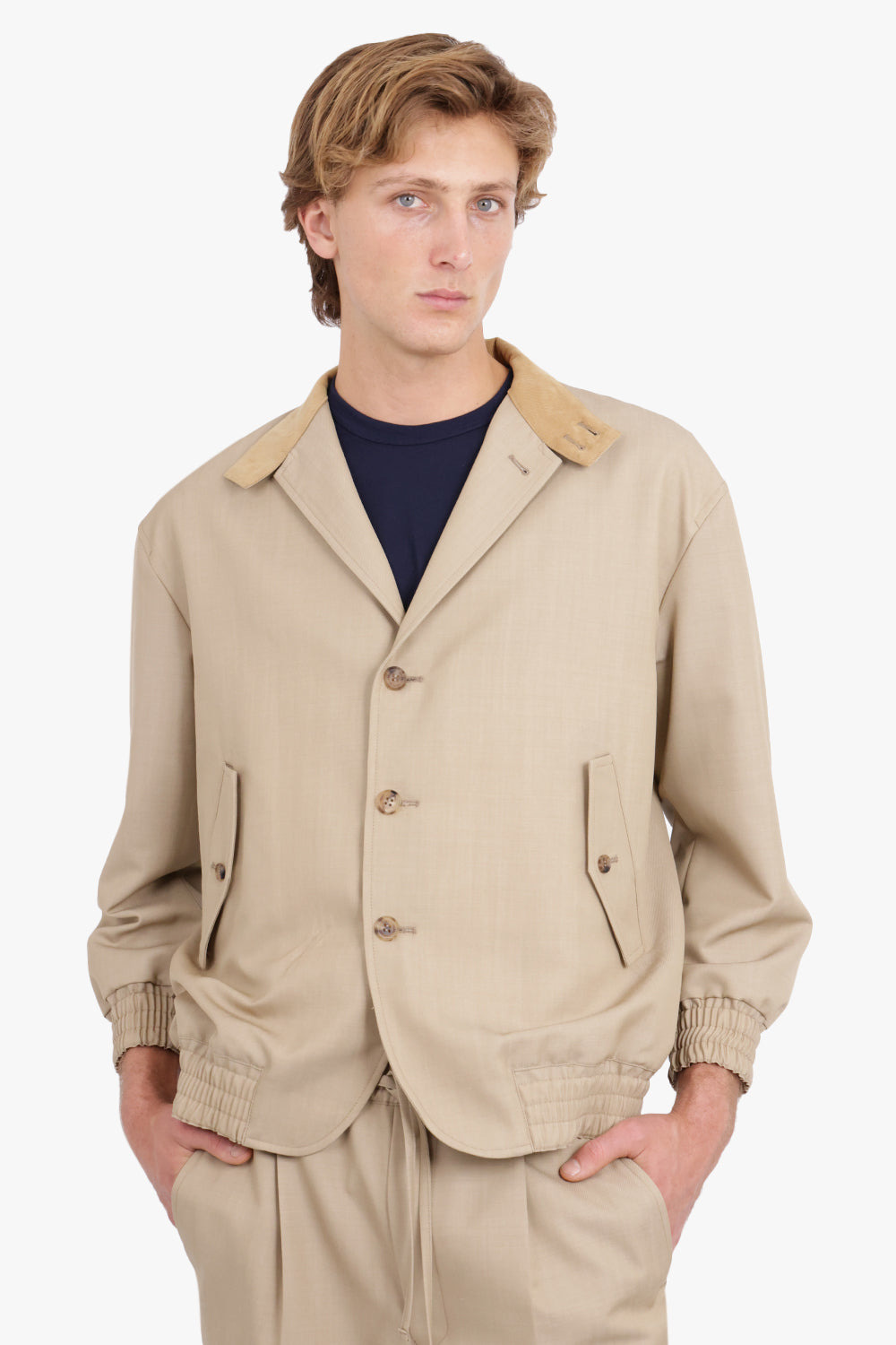 MOHAIR TWILL BLAZER | BEIGE - 3