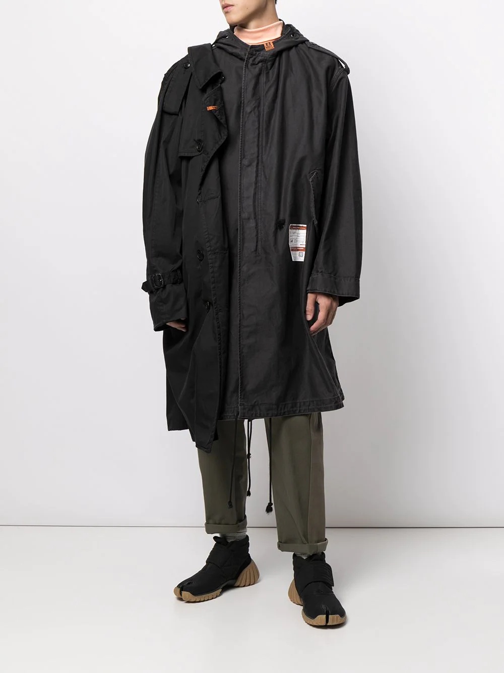 double-layered trench coat - 4