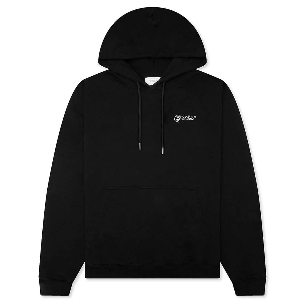 SCRIPT LOGO SKATE HOODIE - BLACK - 1