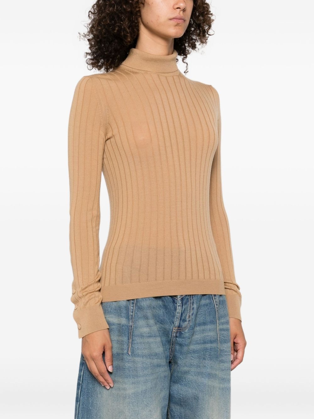 logo-patch ribbed top - 3