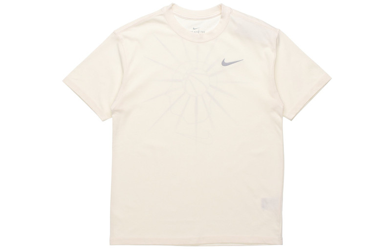 Nike Basketball Sports Round Neck Short Sleeve Creamy White DD0827-901 - 1