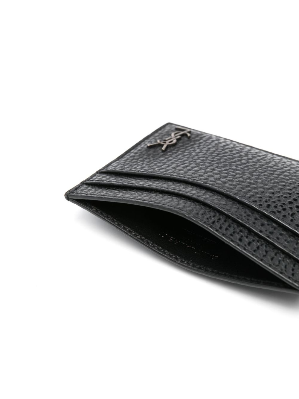 logo-plaque leather cardholder - 3