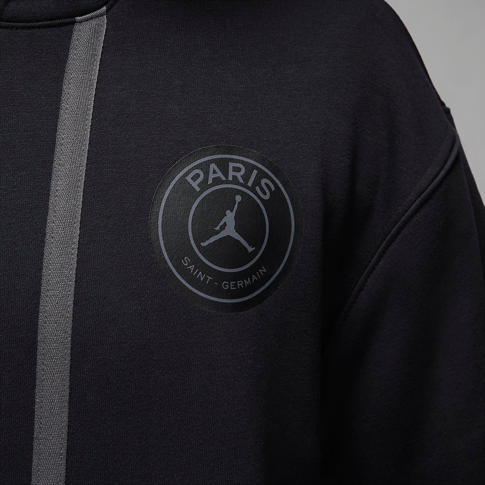 Air Jordan x Paris Saint-Germain Fleece Pullover Hoodie Asia Sizing 'Black' DZ2924-010 - 2