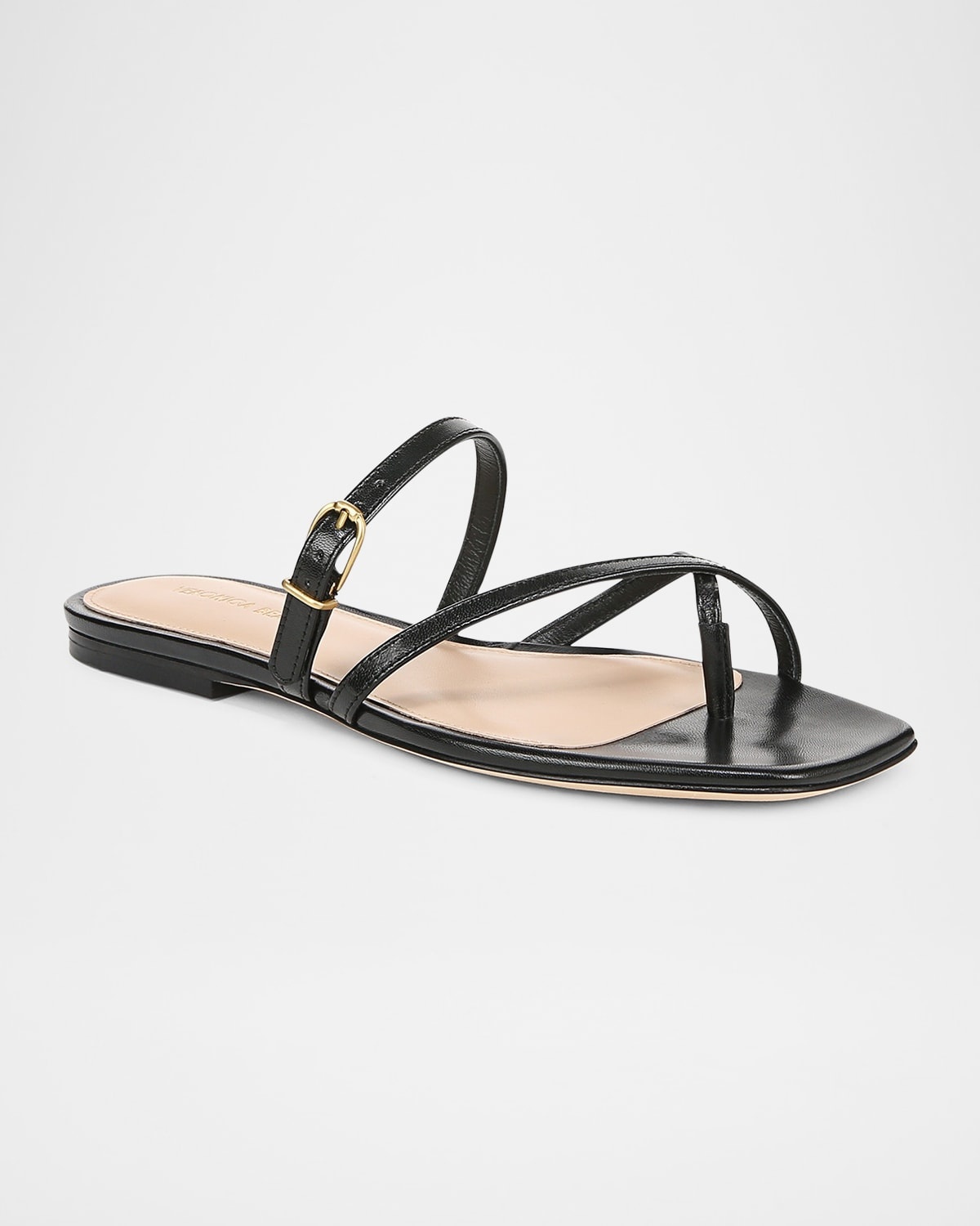Marthe Crisscross Buckle Flat Slide Sandals - 3