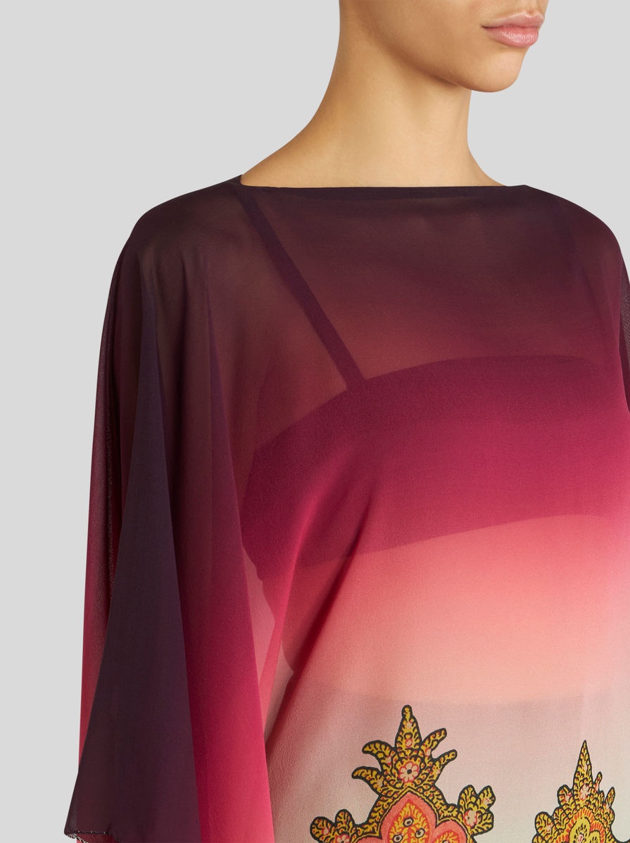 TOP WITH COLOUR SHADING AND PAISLEY PATTERNS - 3