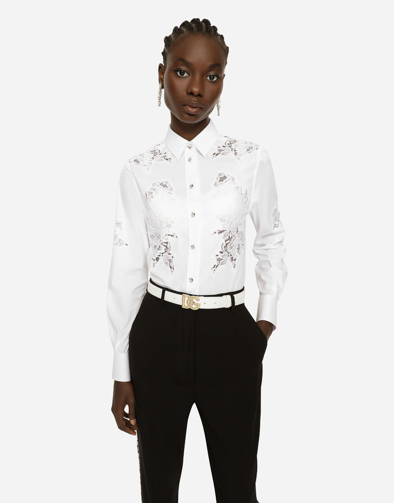 Dolce & Gabbana Poplin shirt with lace openwork outlook
