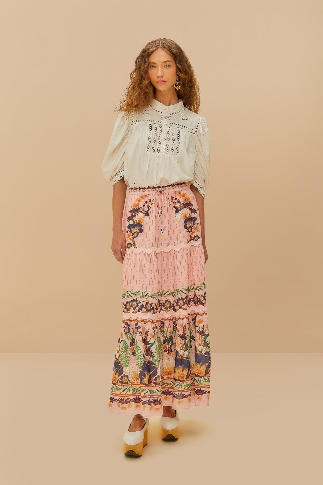 Pink Dream Garden Maxi Skirt - 2