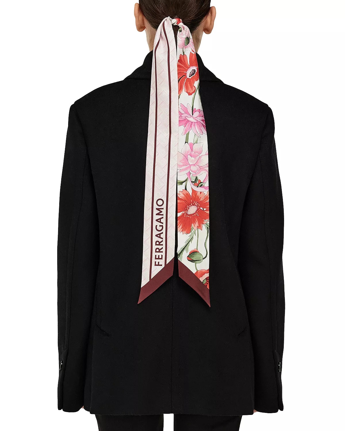 Bouquet Silk Bandeau Scarf - 2