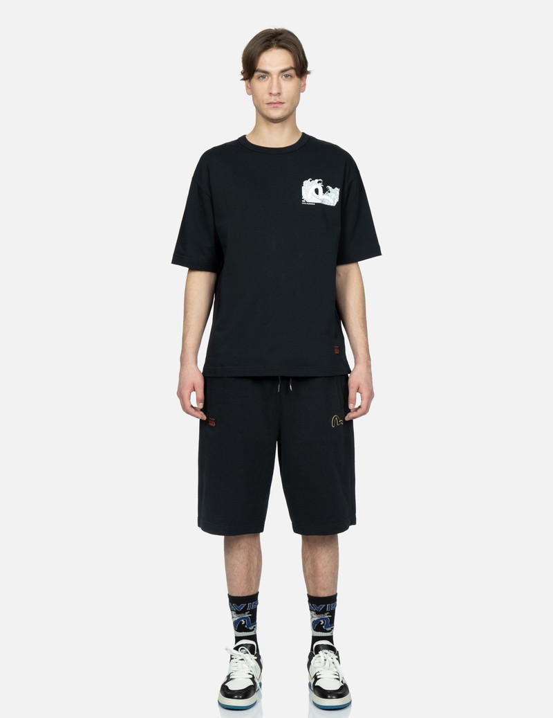 FAN-SHAPE GODHEAD EMBROIDERY SWEAT SHORTS 5