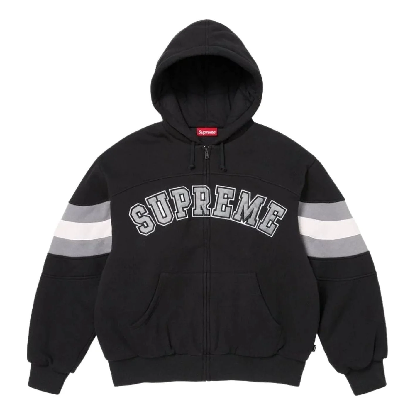 Supreme SS26 Filled Zip Up Hooded Sweatshirt 'Black' SUP-SS26-018-BLK - 1