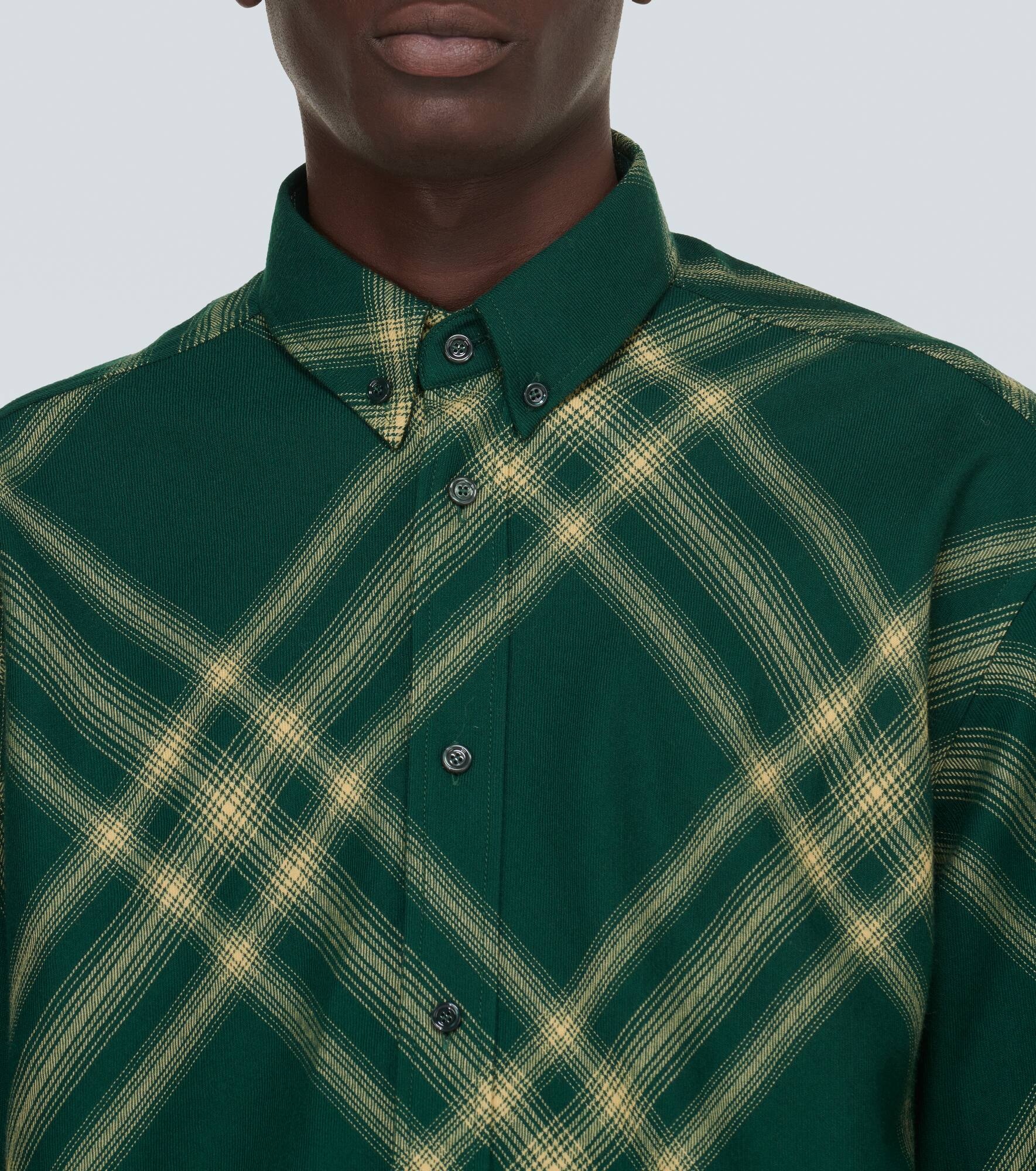 Burberry check wool shirt - 5