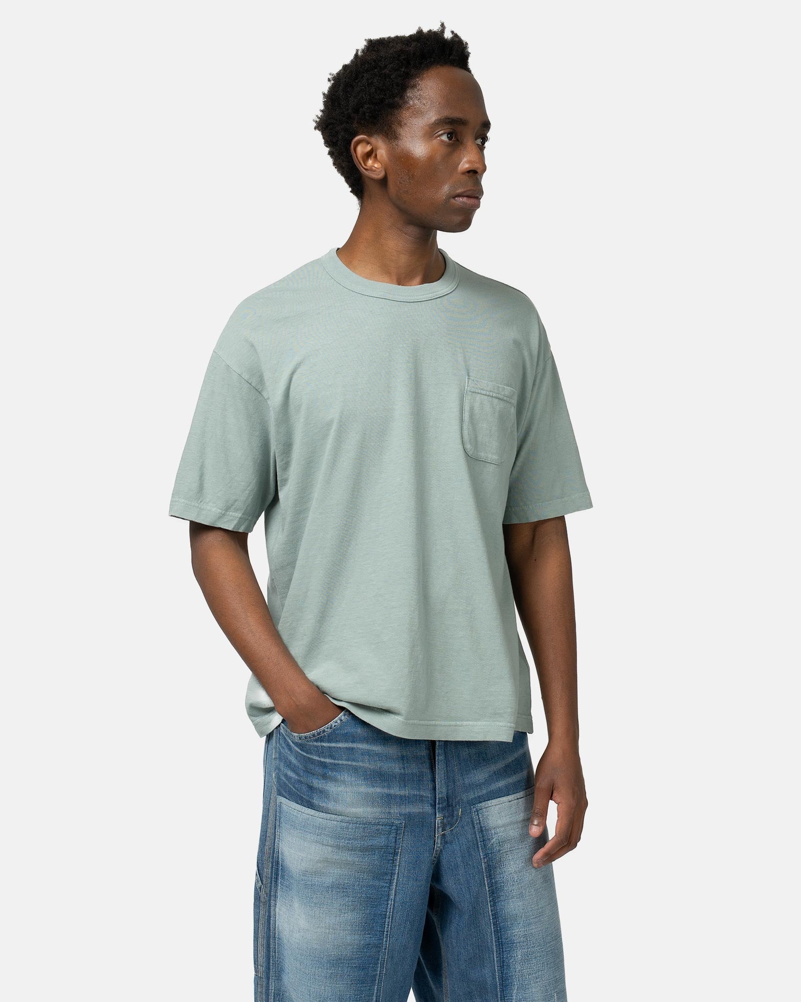 Jumbo Tee S/S DMGD Lt. Green - 4