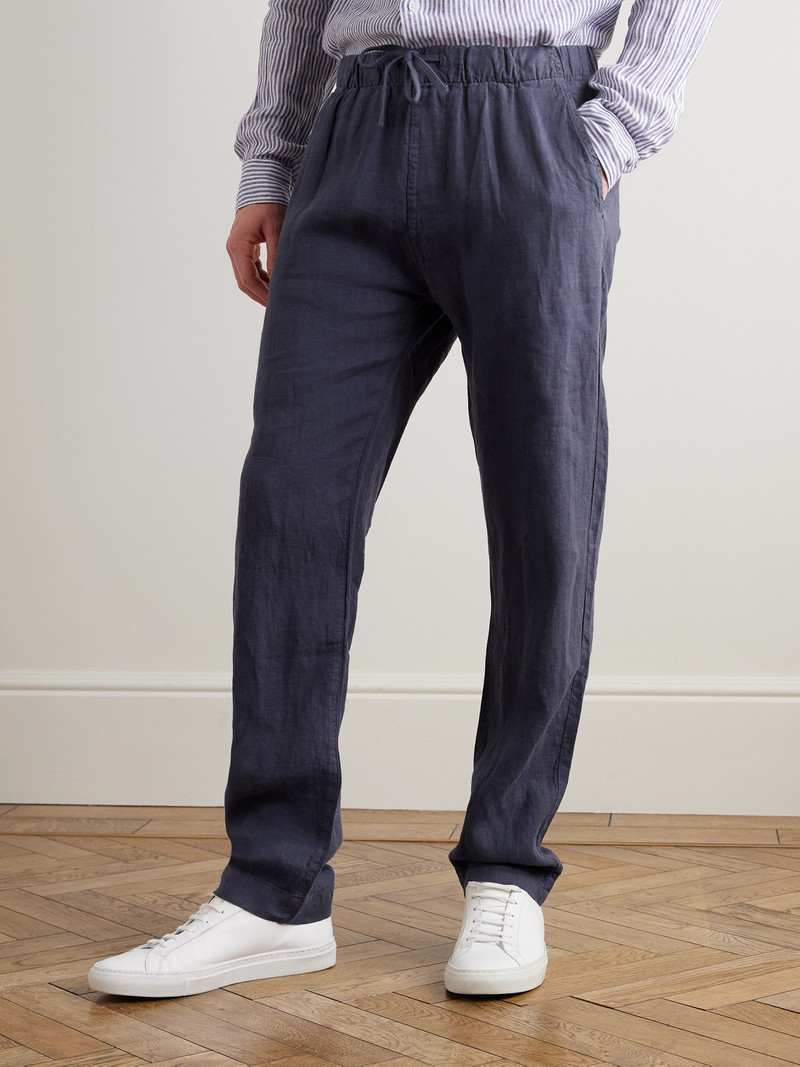 Joggy Straight-Leg Linen Drawstring Trousers 3