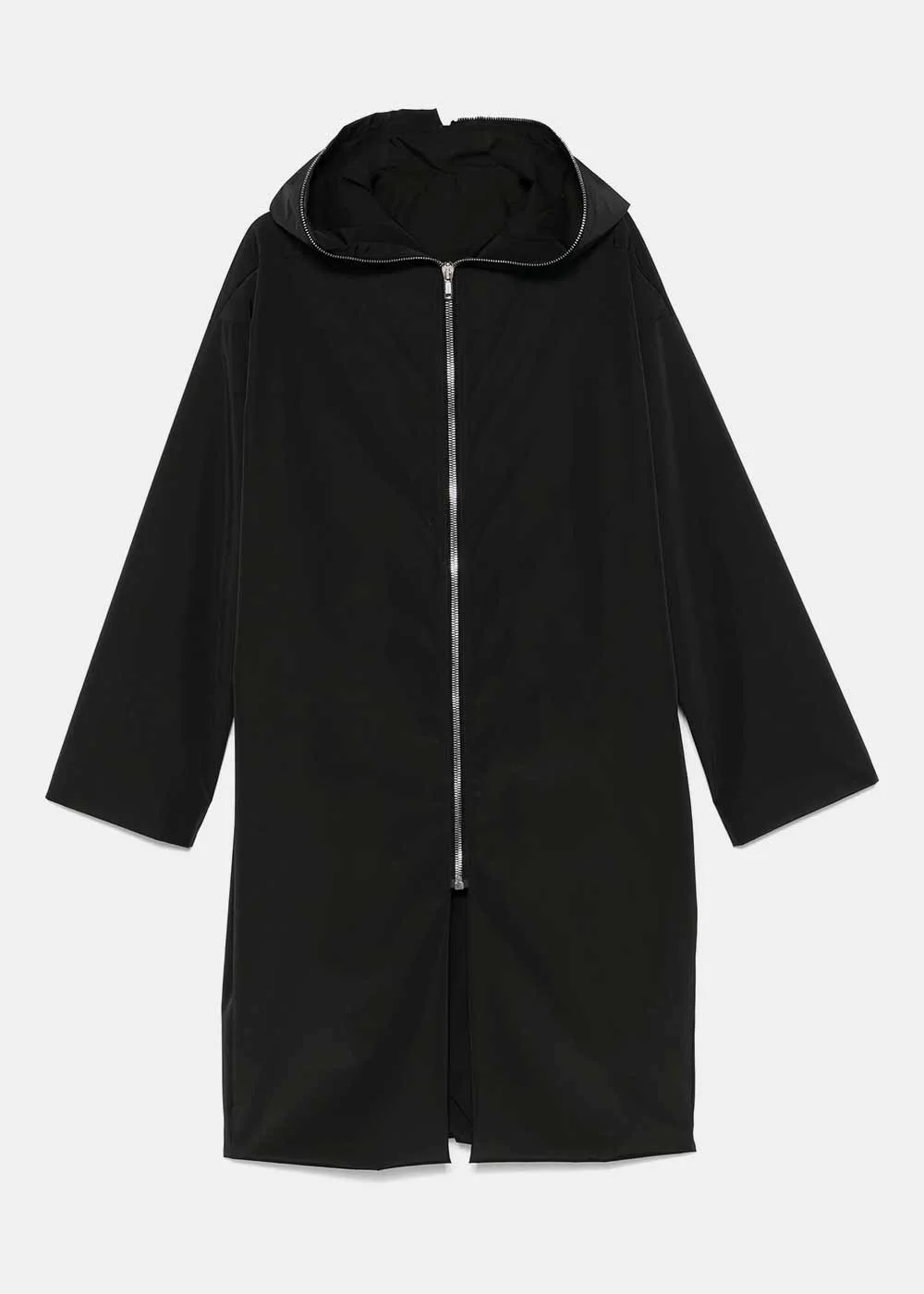 Black Hooded Gimp Jacket - 1