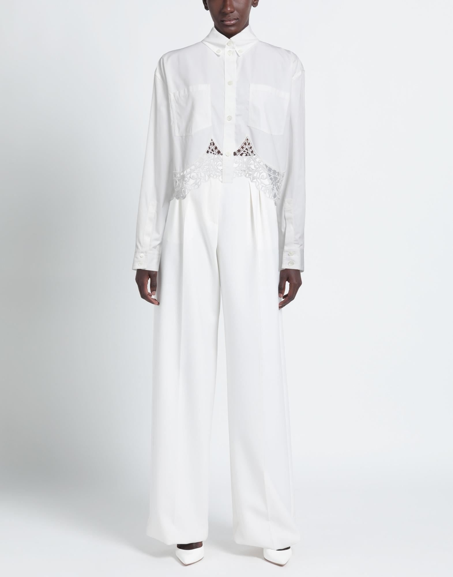 White Women's Lace Shirts & Blouses - 2