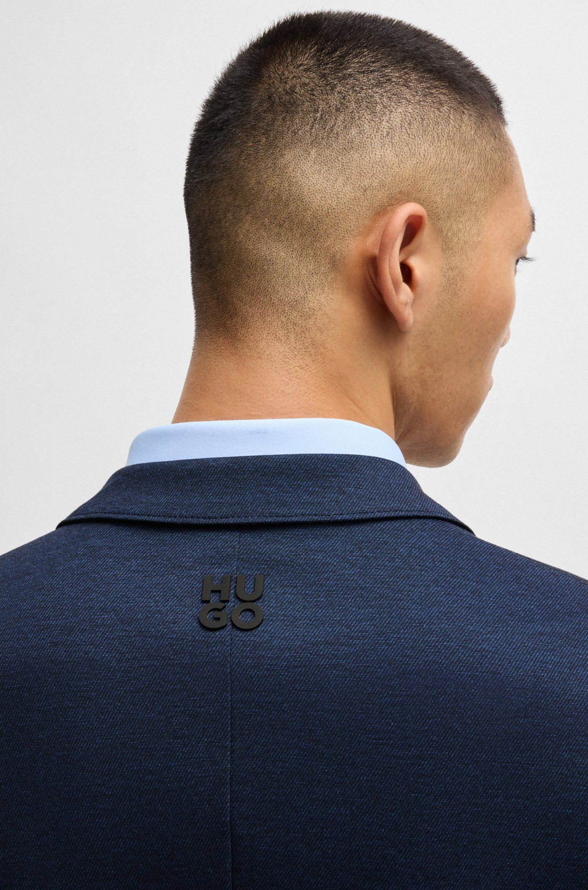 SLIM-FIT JACKET IN MELANGE PERFORMANCE-STRETCH TWILL - 6