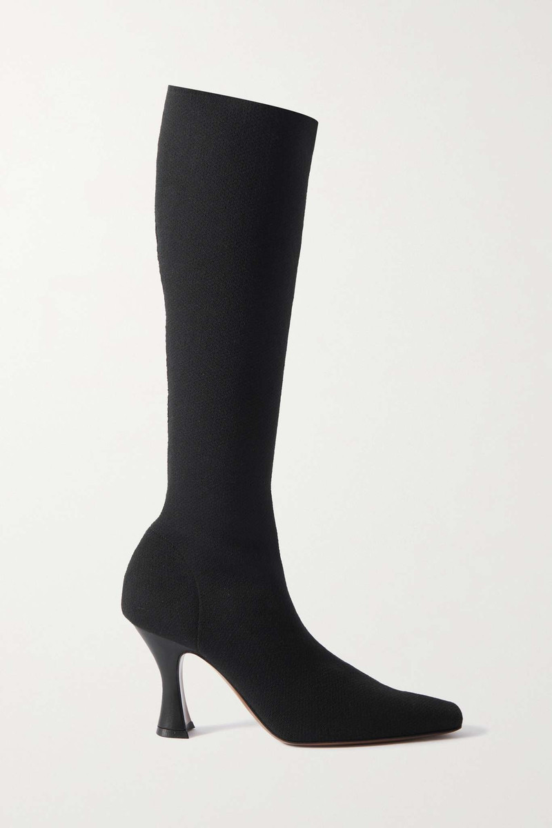 Ran stretch-knit knee boots - 1