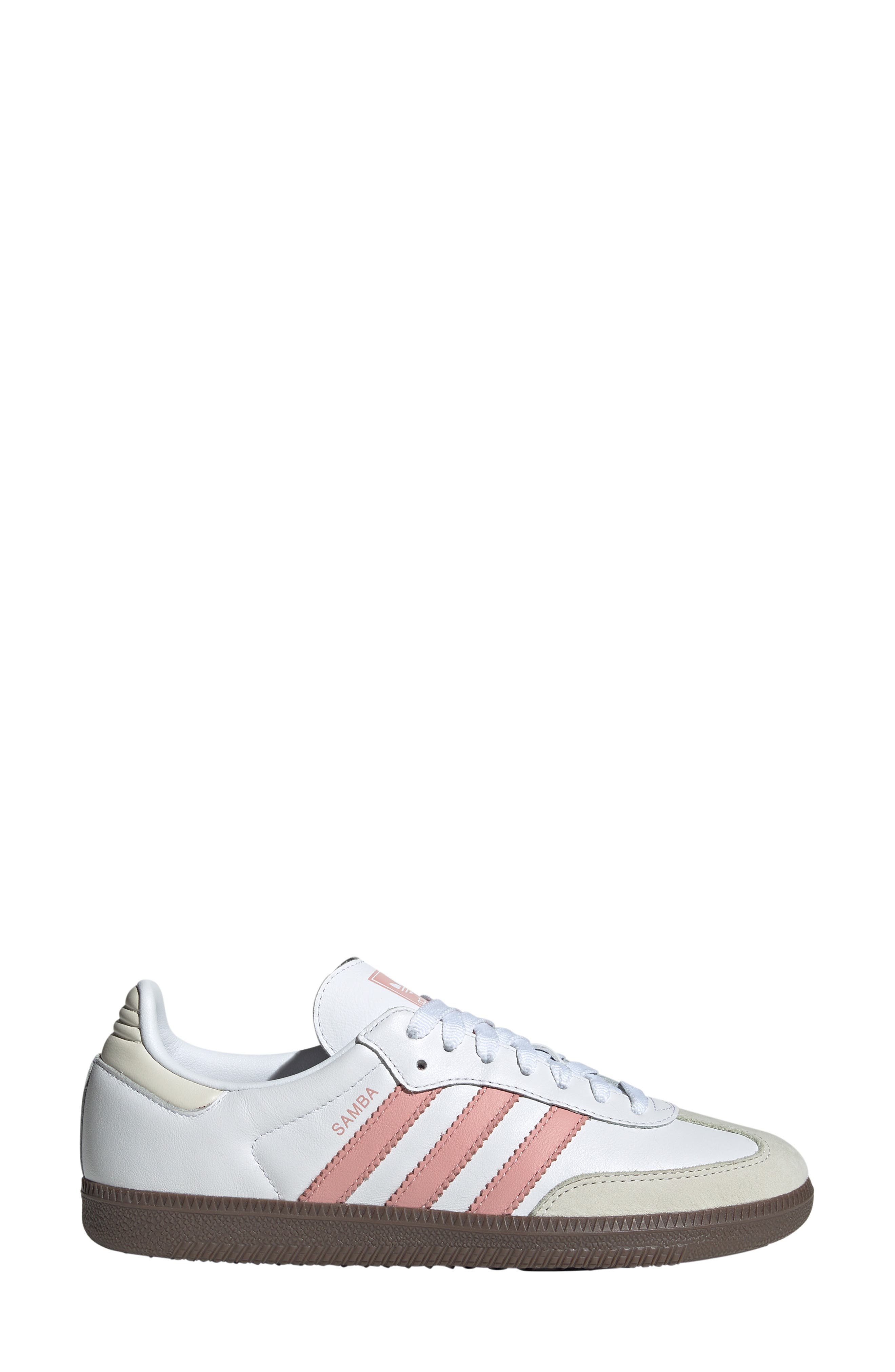 adidas Samba OG Sneaker in White/Wonder Mauve/Off White at Nordstrom - 3