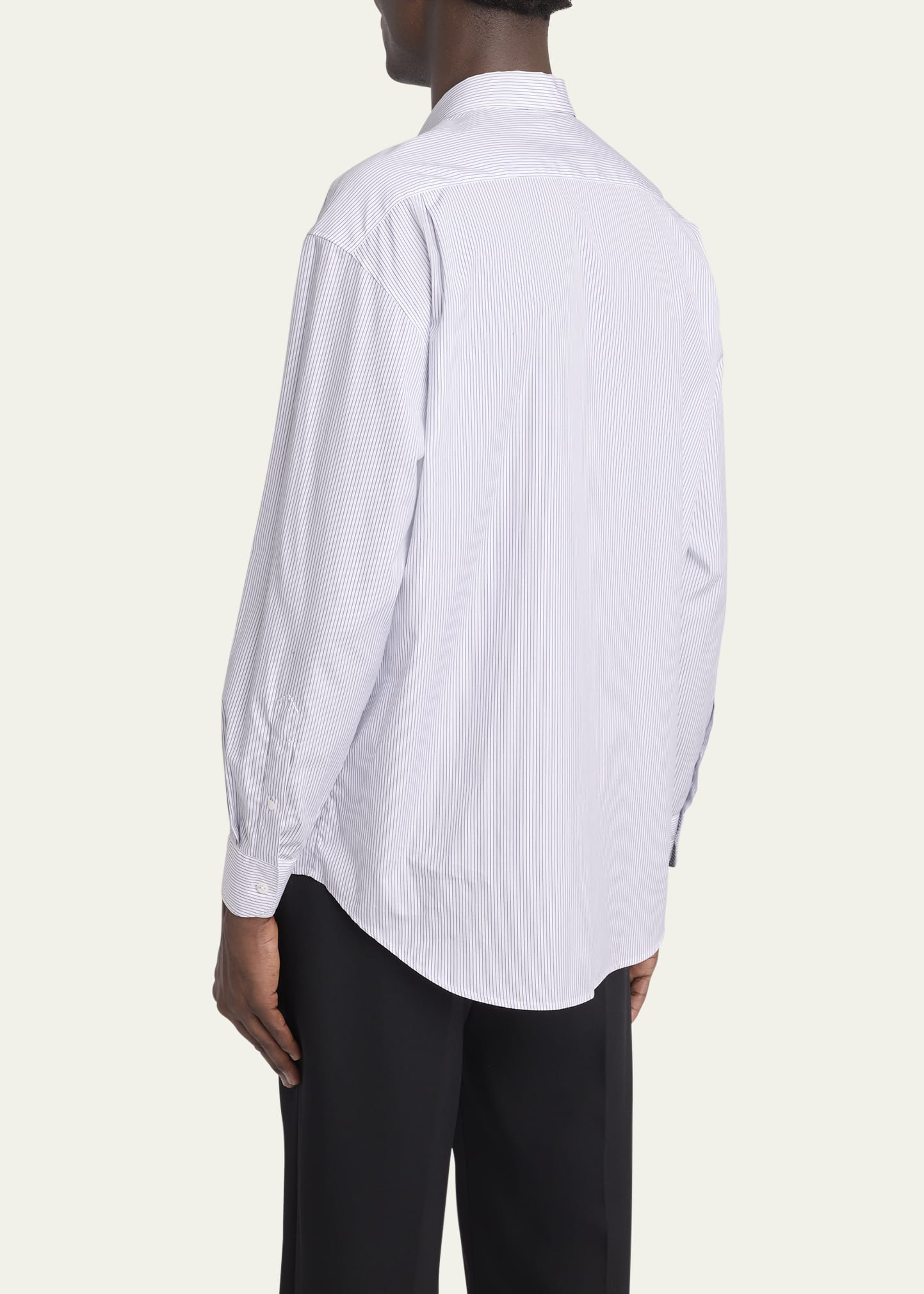 Men's Cotton Micro-Stripe Button-Down Shirt - 3
