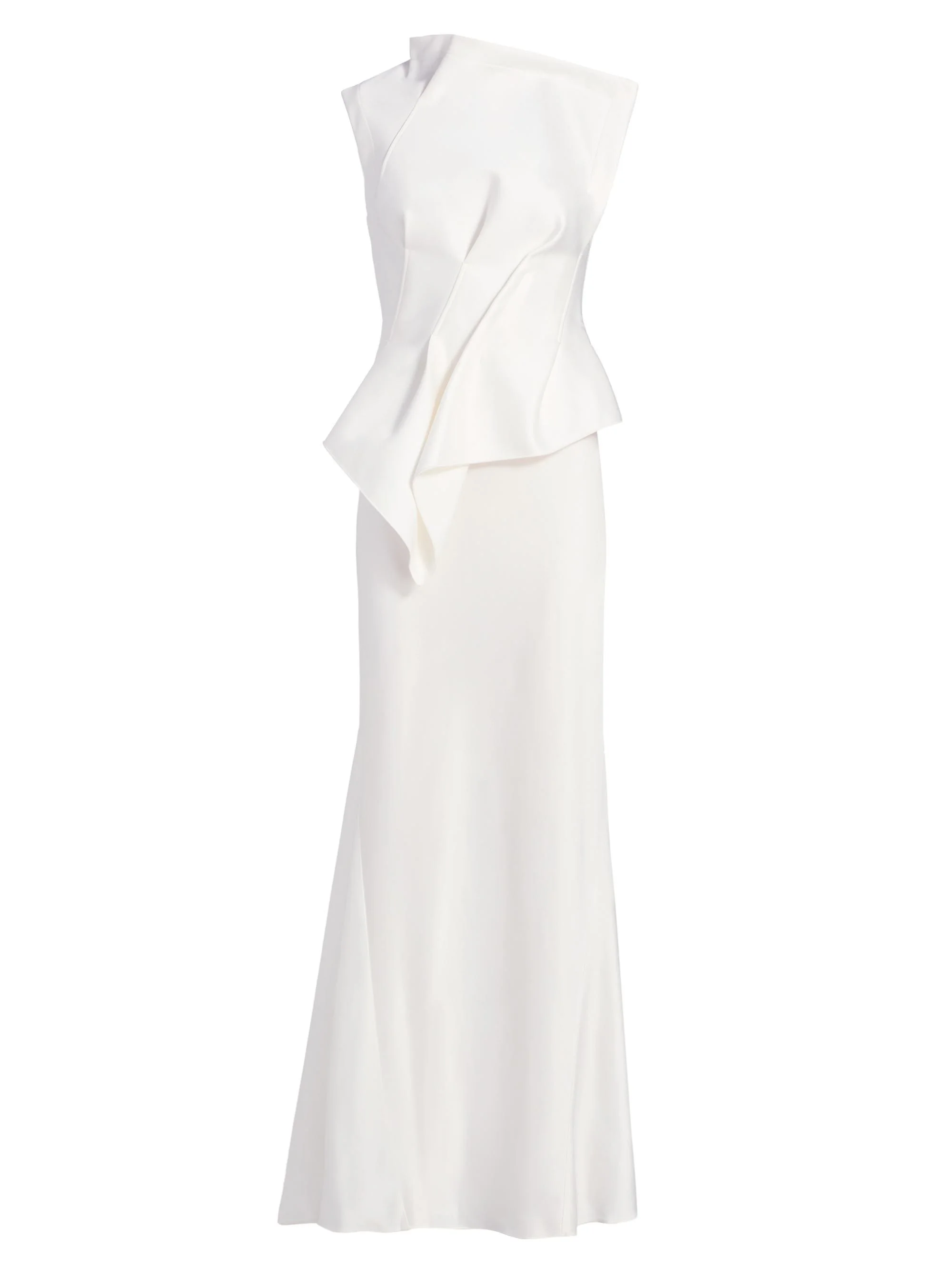 Women's Forever Young Harty Satin Draped Gown - Ivory - 1