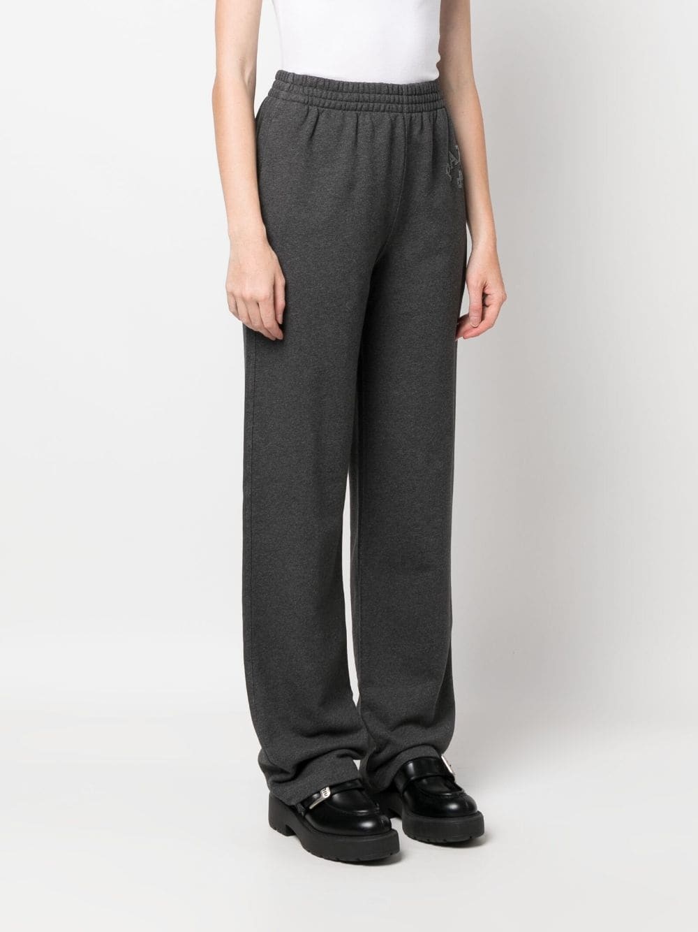 logo-appliquÃ© cotton track pants - 3