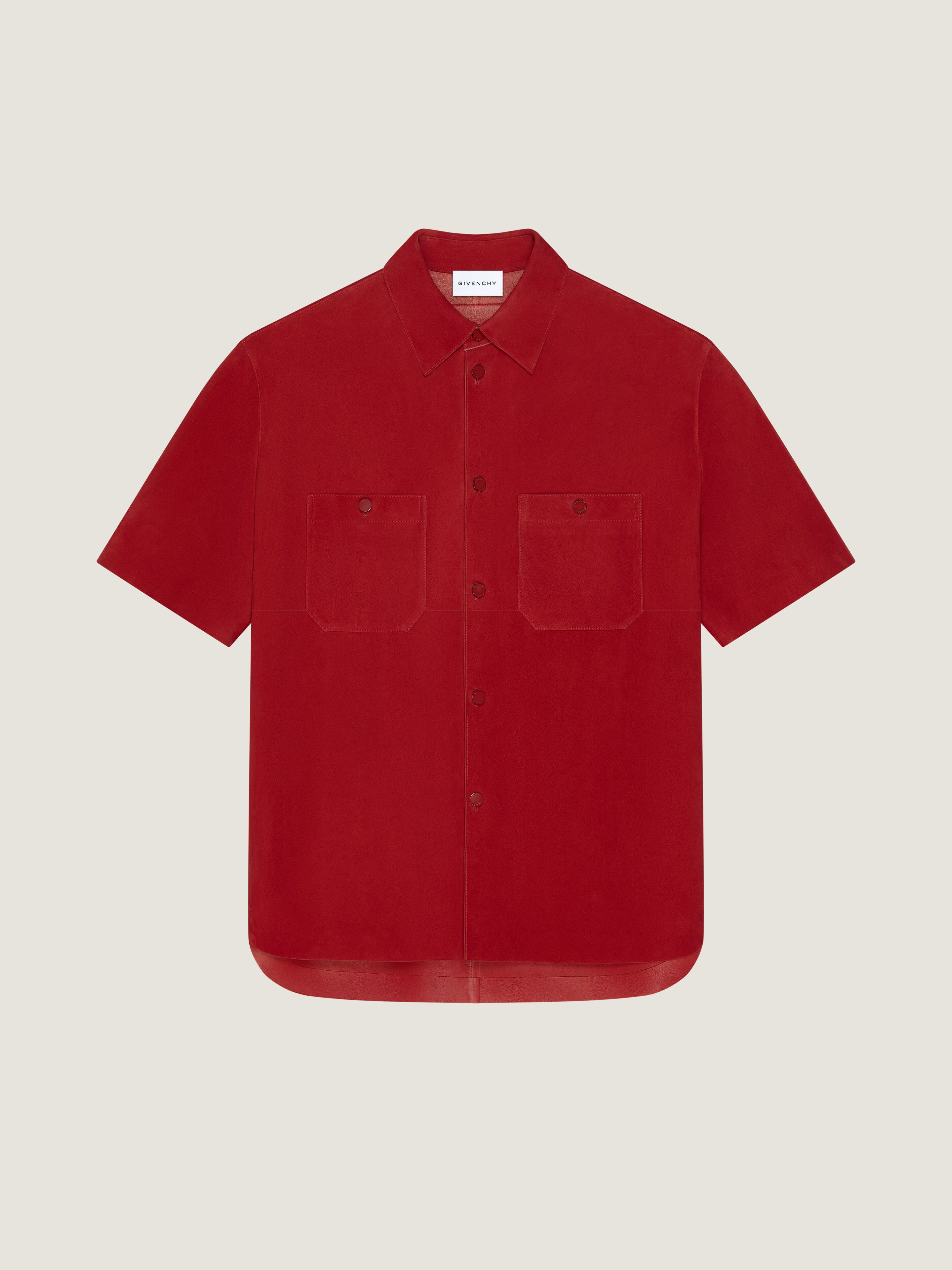 COUTURE SEAM OVERSHIRT IN SUEDE - 1