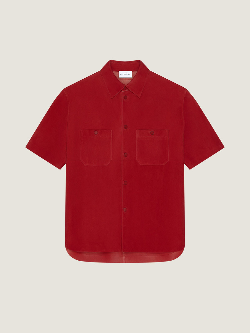 COUTURE SEAM OVERSHIRT IN SUEDE 1