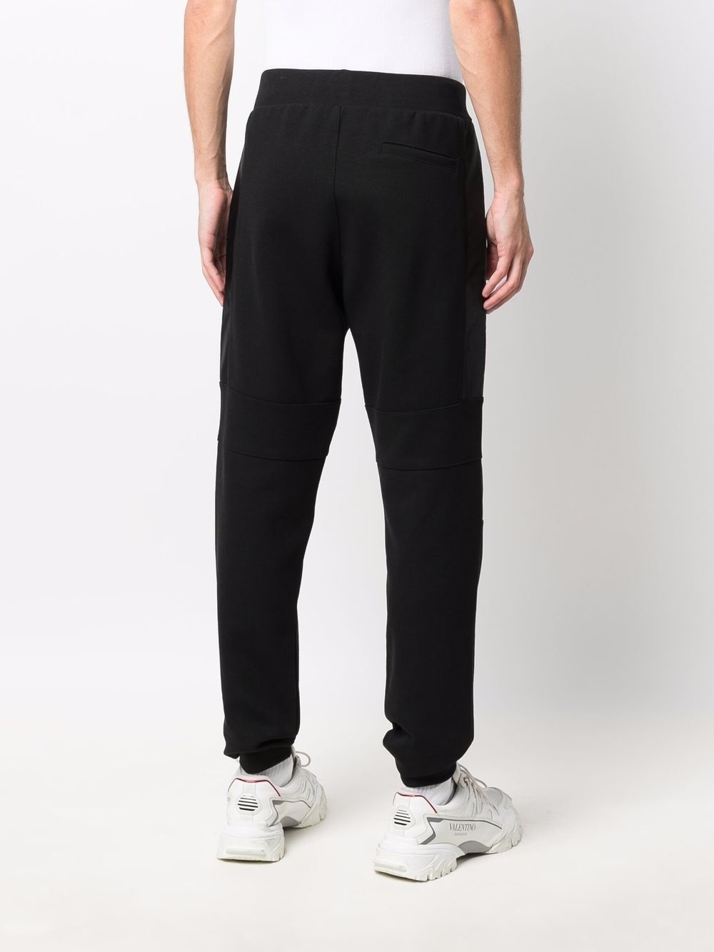 drawstring-waist cotton track trousers - 4