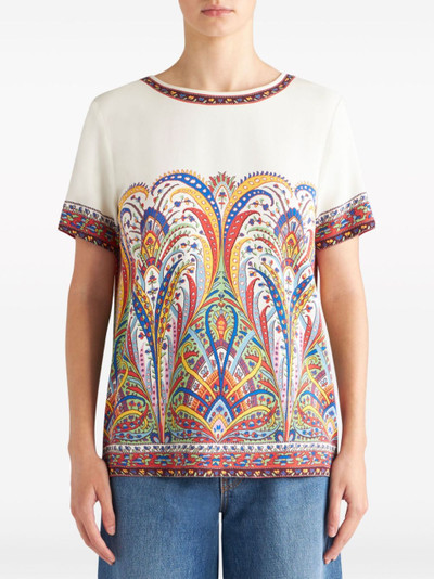 Etro paisey-print cady T-shirt outlook