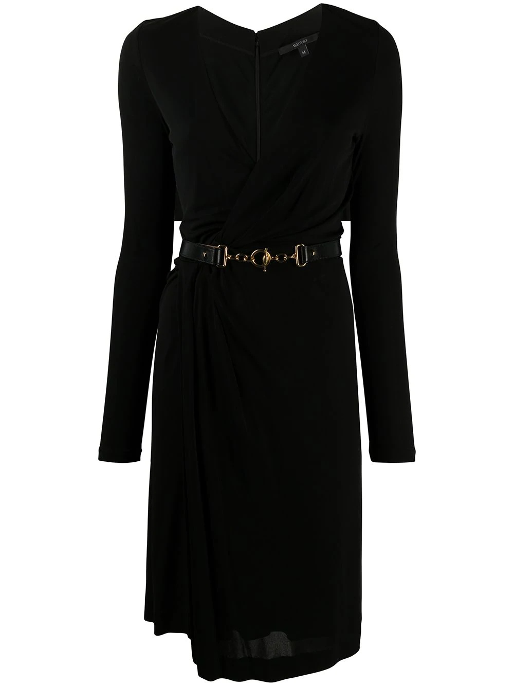 belted twist-front dress - 1