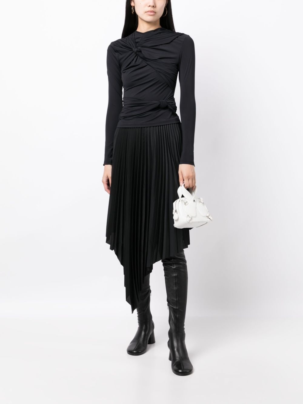 knot-detail long-sleeved top - 2