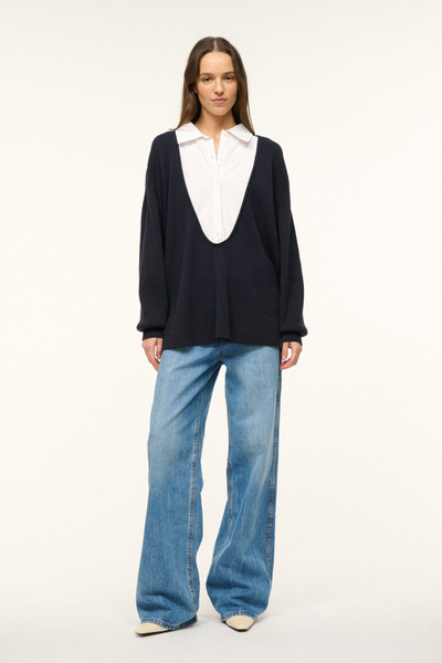 STAUD STAUD COAST SWEATER NAVY WHITE outlook