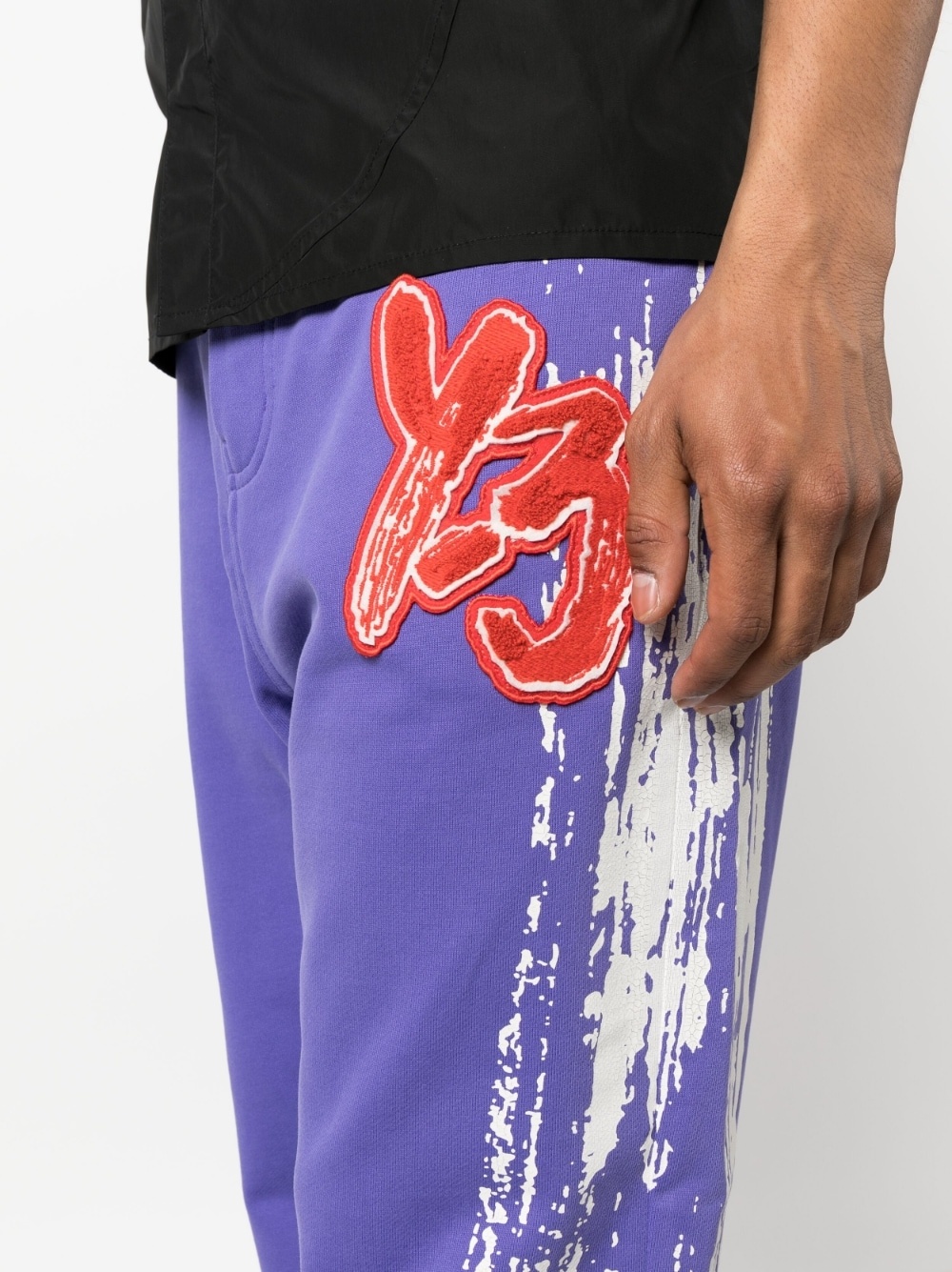 appliqué-logo organic cotton track pants - 5