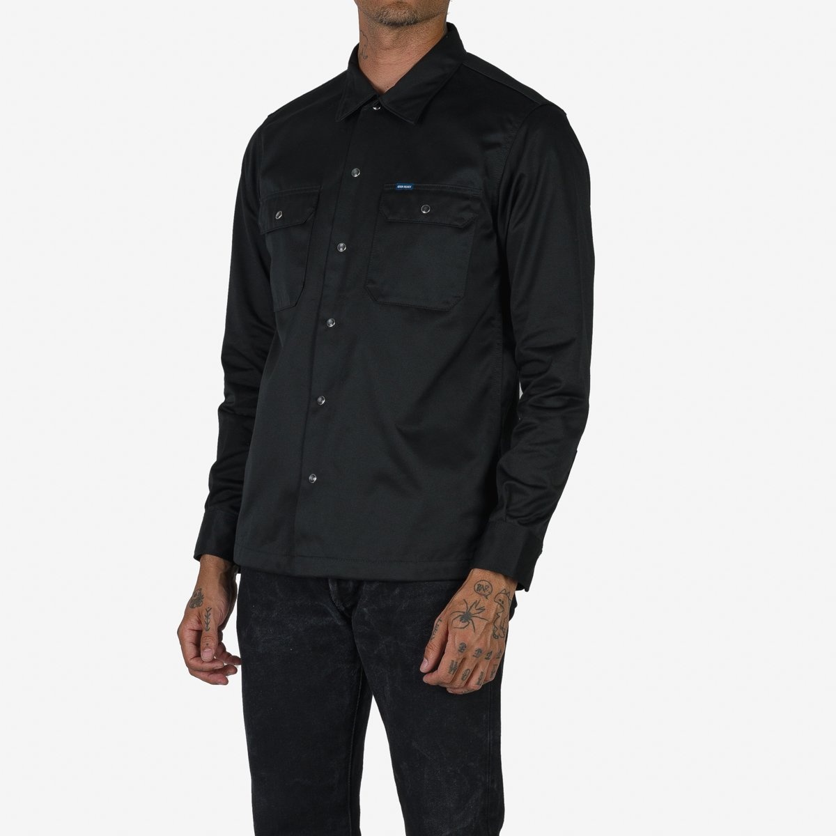 IHSH-383-BLK-NP 9oz T/C Mechanic Shirt - Black - 2