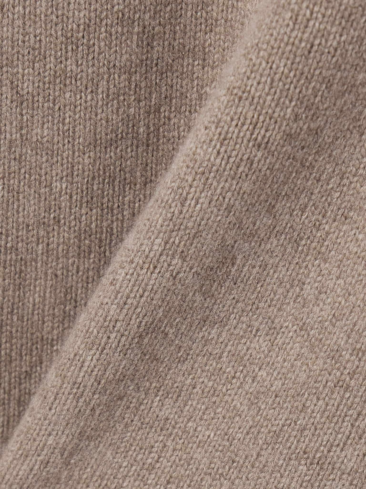 Cashmere turtleneck midi dress Brown - 4