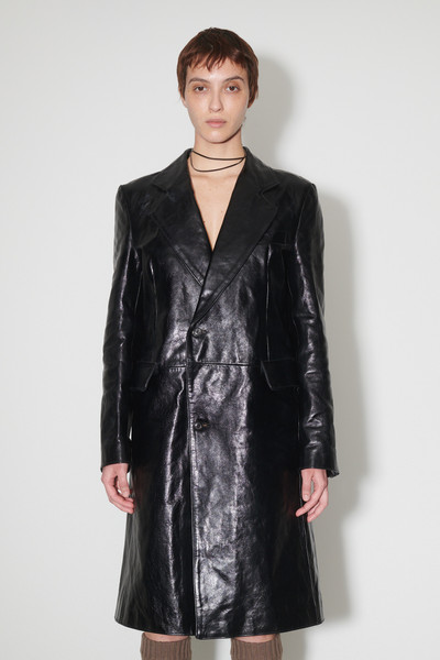 Our Legacy Stingray Coat True Dye Black Leather outlook
